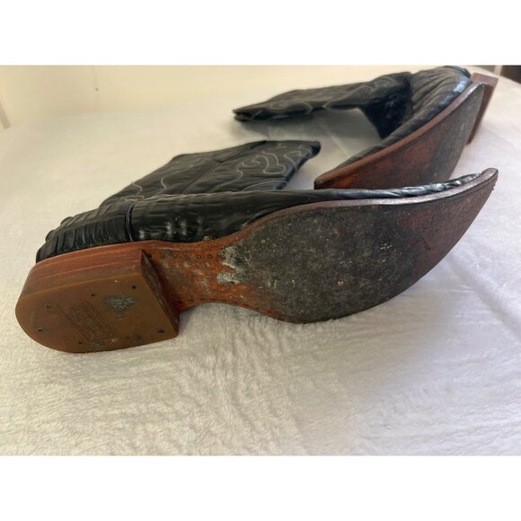 Los Altos Mens Genuine Crocodile Cowboy Boots Size  9.5 Western - Picture 3 of 12